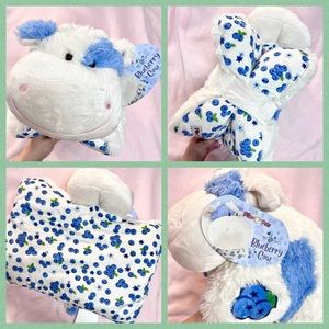 blue berry cow pillow pet